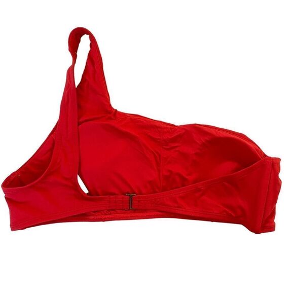 Andie Cherry Red Wyndwood One Shoulder Bikini Top Sz XL NWT - Picture 12 of 15